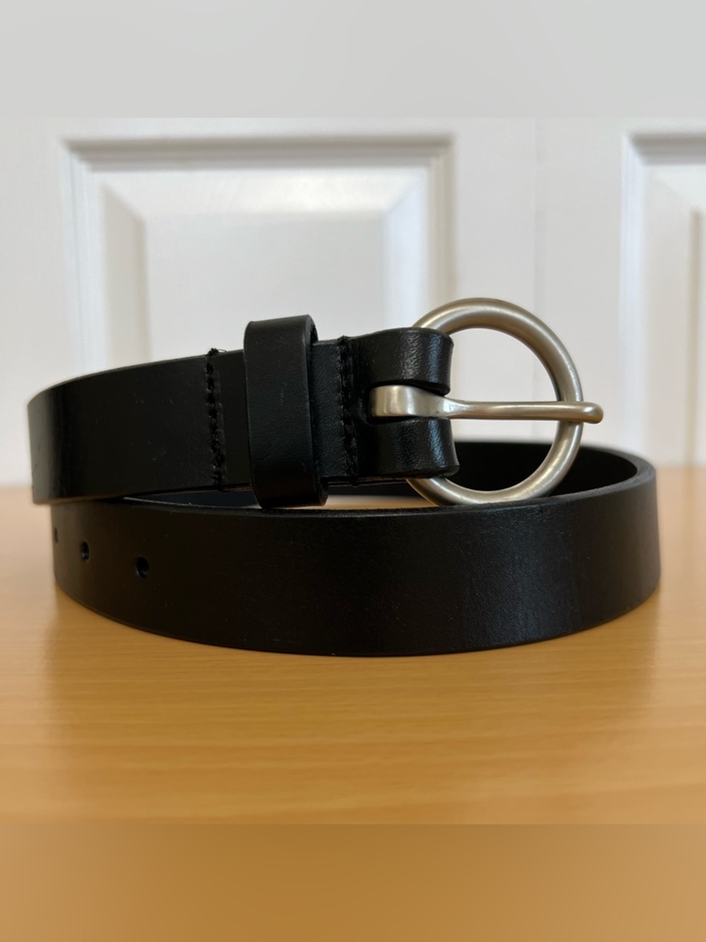 THURSDAY Boot Company Women's Circle Leather Belt Black Size 28